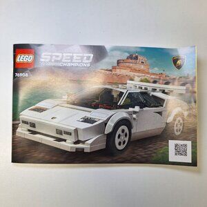 LEGO Speed Champions Manual Lamborghini Countach 76908 Instruction Book Car